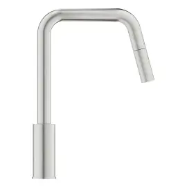 Змішувач для кухні Eurosmart з витяжною лійкою Grohe 30619DC0 Super Steel — вид ззаду