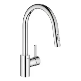 Змішувач для кухні з витяжним виливом Eurosmart Cosmopolitan Grohe 31481001 — вид на білому тлі