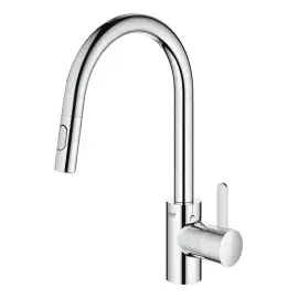 Змішувач для кухні з витяжним виливом Eurosmart Cosmopolitan Grohe 31481001 — бічний ракурс