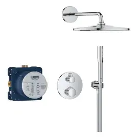 Душова система прихованого монтажу Grohtherm з Rainshower Mono 310 Grohe 34869000 — вид на білому тлі