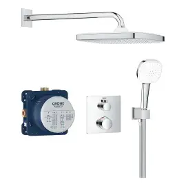Душова система прихованого монтажу Grohtherm з Tempesta 250 Cube Grohe 34871000 — вид спереду