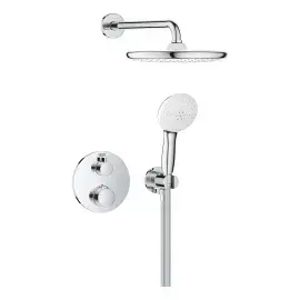 Душевая система скрытого монтажа Grohtherm с Tempesta 250 Grohe 34872000 — вид на белом фоне