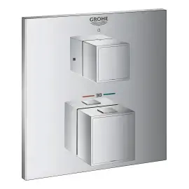 Термостат для ванни/душу прихованого монтажу на 1 споживача Grohtherm Cube Grohe 24153000 — вид на білому тлі