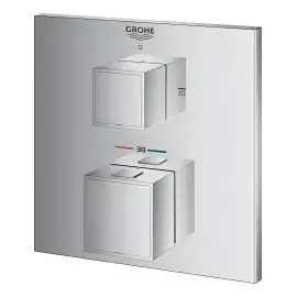 Термостат для ванни/душу прихованого монтажу на 2 споживача Grohtherm Cube Grohe 24154000 — вид згори