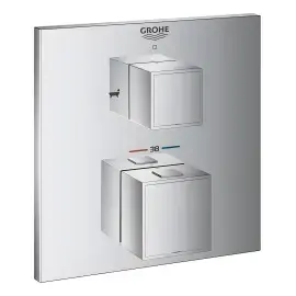 Термостат для ванни/душу прихованого монтажу на 2 споживача Grohtherm Cube Grohe 24155000 — вид згори