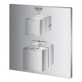 Термостат для ванни/душу прихованого монтажу на 2 споживача Grohtherm Cube Grohe 24155000 — ракурс 3/4
