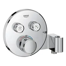 Термостат для ванни/душу прихованого монтажу на 2 споживача Grohtherm SmartControl Grohe 29120000 — вид на білому тлі