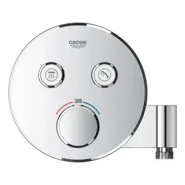 Термостат для ванни/душу прихованого монтажу на 2 споживача Grohtherm SmartControl Grohe 29120000 — вид спереду