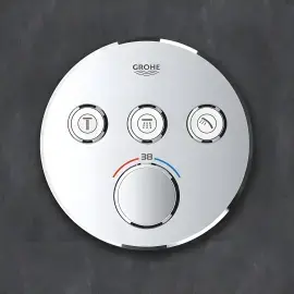 Термостат для ванни/душу прихованого монтажу на 3 споживача Grohtherm SmartControl Grohe 29121000 Chrome — вид ззаду