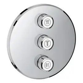 Зовнішня частина вентиля на 3 споживача Grohtherm SmartControl Grohe 29122000 — вид на білому тлі