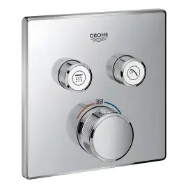 Термостат для ванни/душу прихованого монтажу на 2 споживача Grohtherm SmartControl Grohe 29124000 — вид на білому тлі