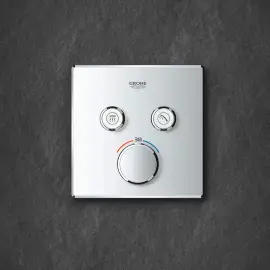 Термостат для ванни/душу прихованого монтажу на 2 споживача Grohtherm SmartControl Grohe 29124000 — вид спереду