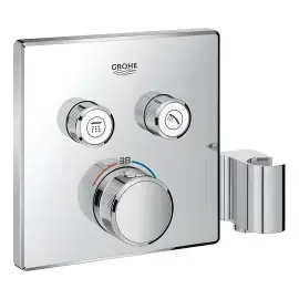 Термостат прихованого монтажу на 2 споживачі Grohtherm SmartControl Grohe 29125000 — вид на білому тлі