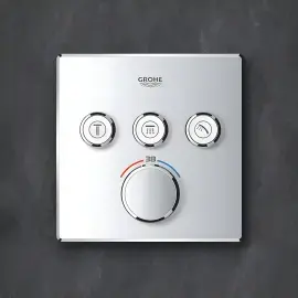 Термостат для ванни/душу прихованого монтажу на 3 споживача Grohtherm SmartControl Grohe 29126000 — вид спереду