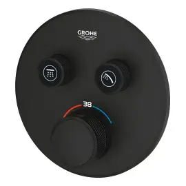 Термостат для ванни/душу прихованого монтажу на 2 споживача Grohtherm SmartControl Grohe 29507KF0 Phantom Black — вид згори
