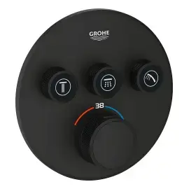 Термостат для ванны/душа скрытого монтажа Grohtherm SmartControl, 3 потребителя Grohe 29508KF0 — вид на белом фоне