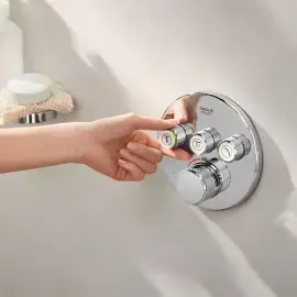 Душевая система скрытого монтажа Grohtherm SmartControl с Rainshower SmartActive 310 Grohe 34863000 — боковой ракурс