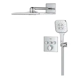Душова система прихованого монтажу Grohtherm SmartControl з Rainshower SmartActive 310 Cube Grohe 34864000 — бічний ракурс