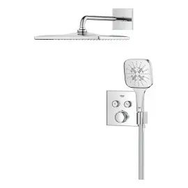 Душова система прихованого монтажу Grohtherm SmartControl з Rainshower Mono 310 Cube Grohe 34865000 — бічний ракурс