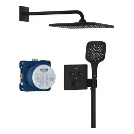 Душова система прихованого монтажу Grohtherm SmartControl з Rainshower Mono 310 Cube Grohe 34865KF0 — вид на білому тлі