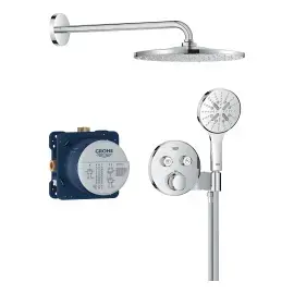 Душова система прихованого монтажу Grohtherm SmartControl з Rainshower Mono 310 Grohe 34866000 — вид на білому тлі