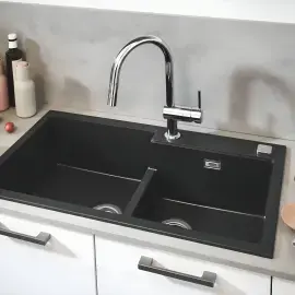 Змішувач для кухні з витяжним виливом Minta Grohe 32321002 Chrome — бічний ракурс