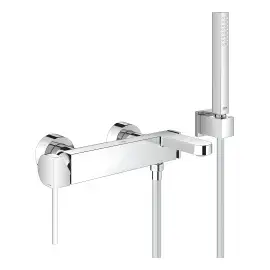 Змішувач для ванни Plus з душовим гарнітуром Grohe 33547003 — вид на білому тлі