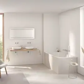 Змішувач для ванни Plus з душовим гарнітуром Grohe 33547003 — вид спереду