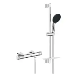Термостат для душу Presicion Feel з душовим гарнітуром Grohe 34791001 — вид на білому тлі