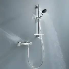 Термостат для душу Presicion Feel з душовим гарнітуром Grohe 34791001 — вид спереду