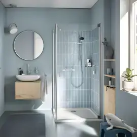 Термостат для душу Presicion Feel з душовим гарнітуром Grohe 34791001 — бічний ракурс