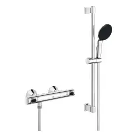 Термостат для душу Precision Flow з душовим гарнітуром Grohe 34800001 — вид на білому тлі