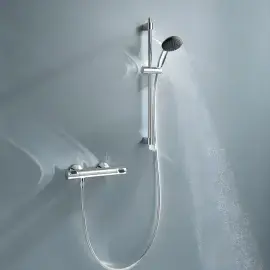 Термостат для душу Precision Flow з душовим гарнітуром Grohe 34800001 — вид спереду
