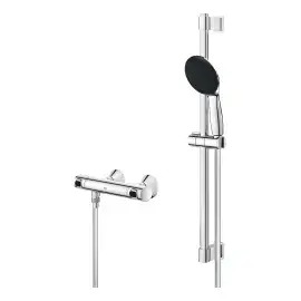 Термостат для душу Precision Flow з душовим гарнітуром Grohe 34800001 — ракурс 3/4