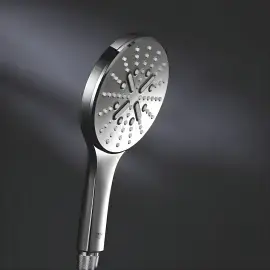 Душевой гарнитур на 3 типа струи со штангой 600 мм Rainshower SmartActive 130 Grohe 26546000 — вид спереди