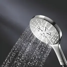 Душовий гарнітур на 3 типи стрюменю зі стійкою 600 мм Rainshower SmartActive 150 Grohe 26591000 — бічний ракурс