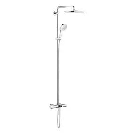 Душевая система с термостатом и изливом для ванны Rainshower SmartActive 310 Grohe 26657000 — вид на белом фоне