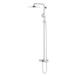 Душевая система с термостатом и изливом для ванны Rainshower SmartActive 310 Grohe 26657000 — в интерьере ванной комнаты