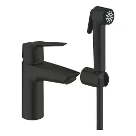 Змішувач для раковини Start з гігієнічним душем, розмір S Grohe 231232433 Matt Black — вид на білому тлі