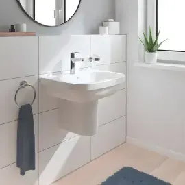 Змішувач для раковини Start з донним клапаном Push-Open, розмір S QuickFix Grohe 23550002 Chrome — бічний ракурс