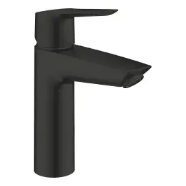 Змішувач для раковини Start з донним клапаном Push-Open, розмір M QuickFix Cold Start Grohe 237462432 Matt Black — вид на білому тлі