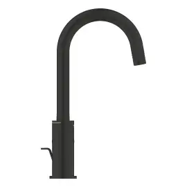 Змішувач для раковини високий Start, з донним клапаном, розмір L QuickFix Grohe 242032432 Matt Black — вид спереду