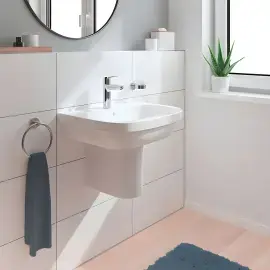 Змішувач для раковини Start з донним клапаном Push-Open, розмір М QuickFix Grohe 24204002 Chrome — бічний ракурс