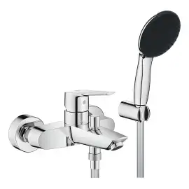 Змішувач для ванни Start QuickFix з душовим гарнітуром Grohe 25283002 — вид на білому тлі