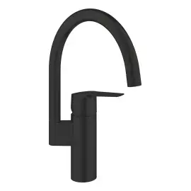 Змішувач для кухні Start Grohe 304692430 Matt Black — вид на білому тлі