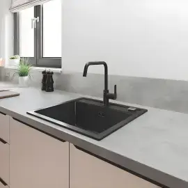 Змішувач для кухні Start QuickFix Grohe 304702430 Black — вид спереду