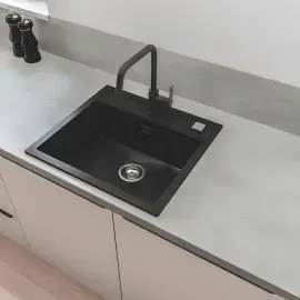 Змішувач для кухні Start QuickFix Grohe 304702430 Black — бічний ракурс