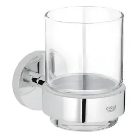 Склянка для зубних щіток Start QuickFix Grohe 41194000 Chrome — вид на білому тлі