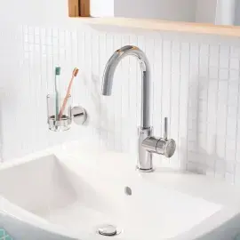 Склянка для зубних щіток Start QuickFix Grohe 41194000 Chrome — вид спереду