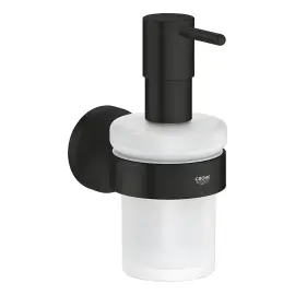 Дозатор для рідкого мила Start QuickFix Grohe 411952430 Matt Black — вид на білому тлі